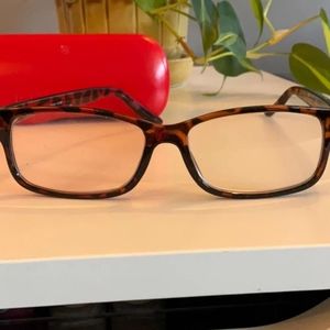 Cute Elle eyeglasses glasses leopard print cheetah animal w case